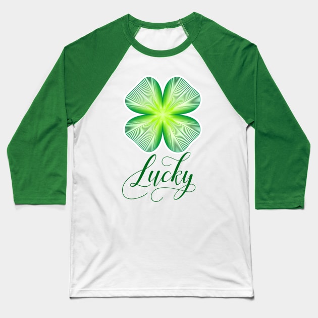 Lucky Clover 02 Baseball T-Shirt by Slanapotam